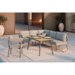 LOUNGE SET stof aluminium, staal thumbnail 1
