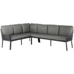 LOUNGE SET gladde stof aluminium thumbnail 1