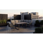 LOUNGE SET gladde stof aluminium thumbnail 3