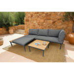 LOUNGE SET stof acacia massief ijzer thumbnail 2