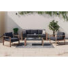 LOUNGESET stof aluminium
