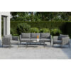 LOUNGESET stof aluminium