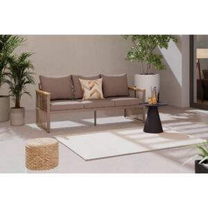 LOUNGEBANK acacia massief aluminium