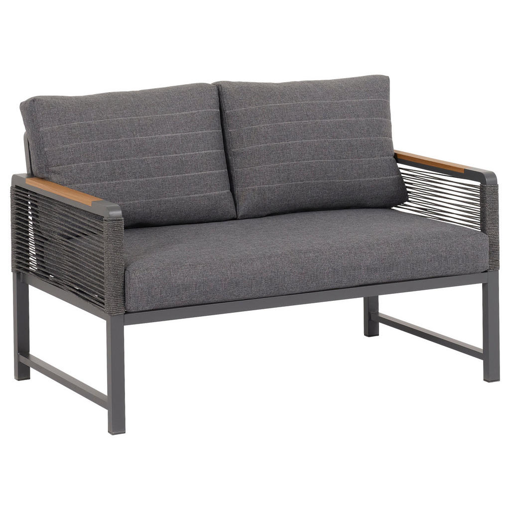 LOUNGEBANK stof aluminium