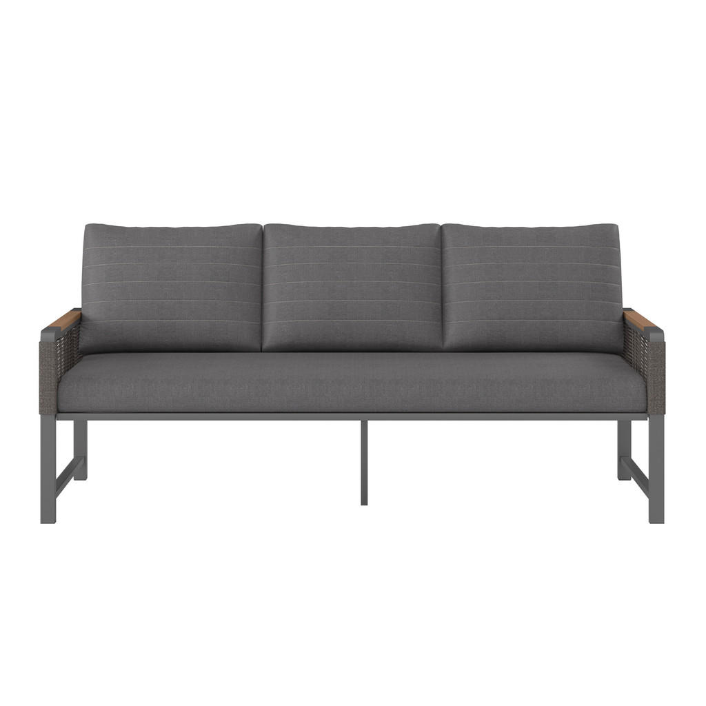 LOUNGEBANK stof aluminium