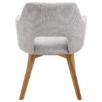 STOELEN, hout, eikenkleurig textiel, lichtgrijs thumbnail 3