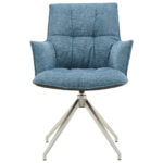 STOELEN, metaal, textiel antraciet, blauw thumbnail 2