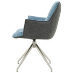 STOELEN, metaal, textiel antraciet, blauw thumbnail 6