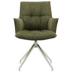 STOELEN, metaal, textiel antraciet, groen thumbnail 2
