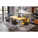 STOELEN, metaal, textiel antraciet, groen thumbnail 3