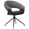 STOELEN, metaal, textiel zwart, wit