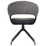 STOELEN, metaal, textiel zwart, wit thumbnail 3