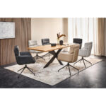 STOELEN, metaal, textiel zwart, wit thumbnail 2