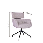 STOELEN, metaal, textiel zwart, wit thumbnail 7