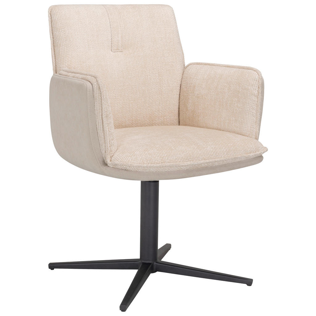 STOELEN, metaal, textiel wit