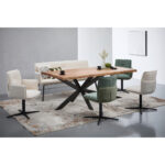 STOELEN, metaal, textiel wit thumbnail 3