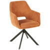STOELEN, metaal, textiel bruin, zwart