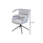 STOELEN, metaal, textiel grijs, zwart thumbnail 7
