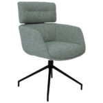 STOELEN, metaal, textiel groen, zwart thumbnail 1