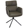 STOELEN, metaal, textiel groen, zwart