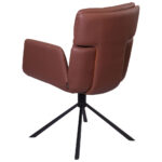 STOELEN, metaal, textiel zwart, gebrand bruin thumbnail 3