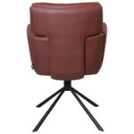 STOELEN, metaal, textiel zwart, gebrand bruin thumbnail 4