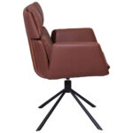 STOELEN, metaal, textiel zwart, gebrand bruin thumbnail 5