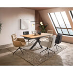 STOELEN, metaal, bruingrijs leer thumbnail 5