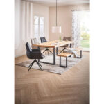 STOELEN, metaal, leer, zwart, bruingrijs thumbnail 2