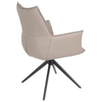 STOELEN, metaal, leer, zwart, bruingrijs thumbnail 4