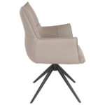STOELEN, metaal, leer, zwart, bruingrijs thumbnail 5