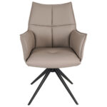 STOELEN, metaal, leer, zwart, bruingrijs thumbnail 6