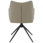 STOELEN, metaal, leer, zwart, bruingrijs thumbnail 3