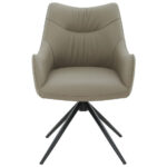 STOELEN, metaal, leer, zwart, bruingrijs thumbnail 4