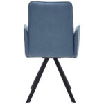 STOELEN, metaal, textiel zwart, lichtblauw thumbnail 3