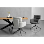 STOELEN, metaal, textiel zwart, donkergrijs thumbnail 5