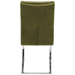 SCHOMMELSTOEL, metaal, textielgroen, chroomkleuren thumbnail 3