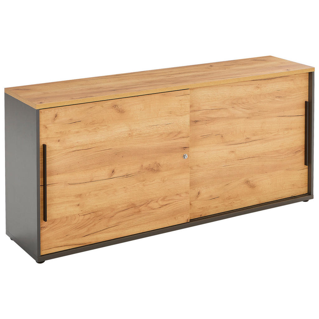 LAGE KAST, grafietkleur, eikenkleur