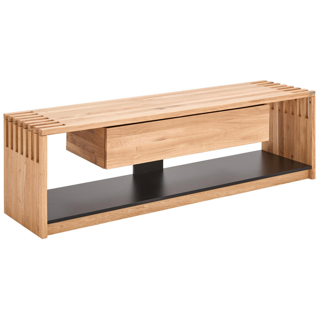LAGE KAST zwart, eikenkleur