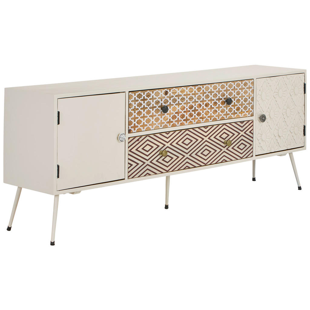 LAGE KAST, natuurlijke kleur, wit