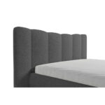 GESTOFFEERD BED 180 cm x 200 cm, hout, textiel, houtmateriaal antraciet thumbnail 7