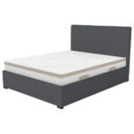 GESTOFFEERDE BEDDEN x , materiaal hout antraciet thumbnail 2