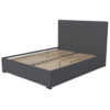 GESTOFFEERDE BEDDEN x , materiaal hout antraciet