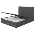 GESTOFFEERDE BEDDEN x , textiel, materiaal hout antraciet thumbnail 4