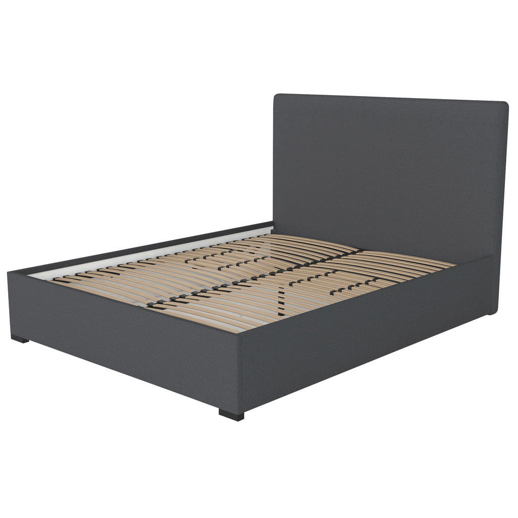 GESTOFFEERDE BEDDEN x , textiel, materiaal hout antraciet