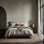 GESTOFFEERD BED 180 cm x 200 cm, hout, textiel, houtmateriaal antraciet thumbnail 4