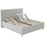 GESTOFFEERD BED 180 cm x 200 cm, wit textiel thumbnail 3