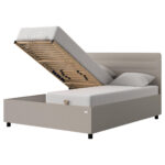 GESTOFFEERDE BEDDEN x, textiel, leer, houtmateriaal be鈈 thumbnail 3