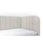 GESTOFFEERD BED 90 cm x 200 cm, hout, textiel, houten materiaal wit thumbnail 4
