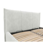 GESTOFFEERD BED 140 cm x 200 cm, hout, textiel, crèmekleurig houtmateriaal thumbnail 7